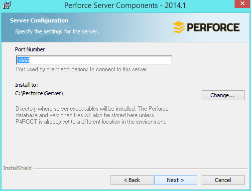 perforce-install-port